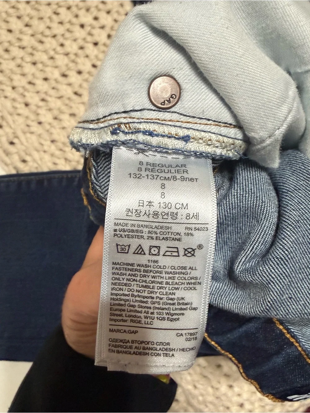 GAP Navy Straight Leg Jeans